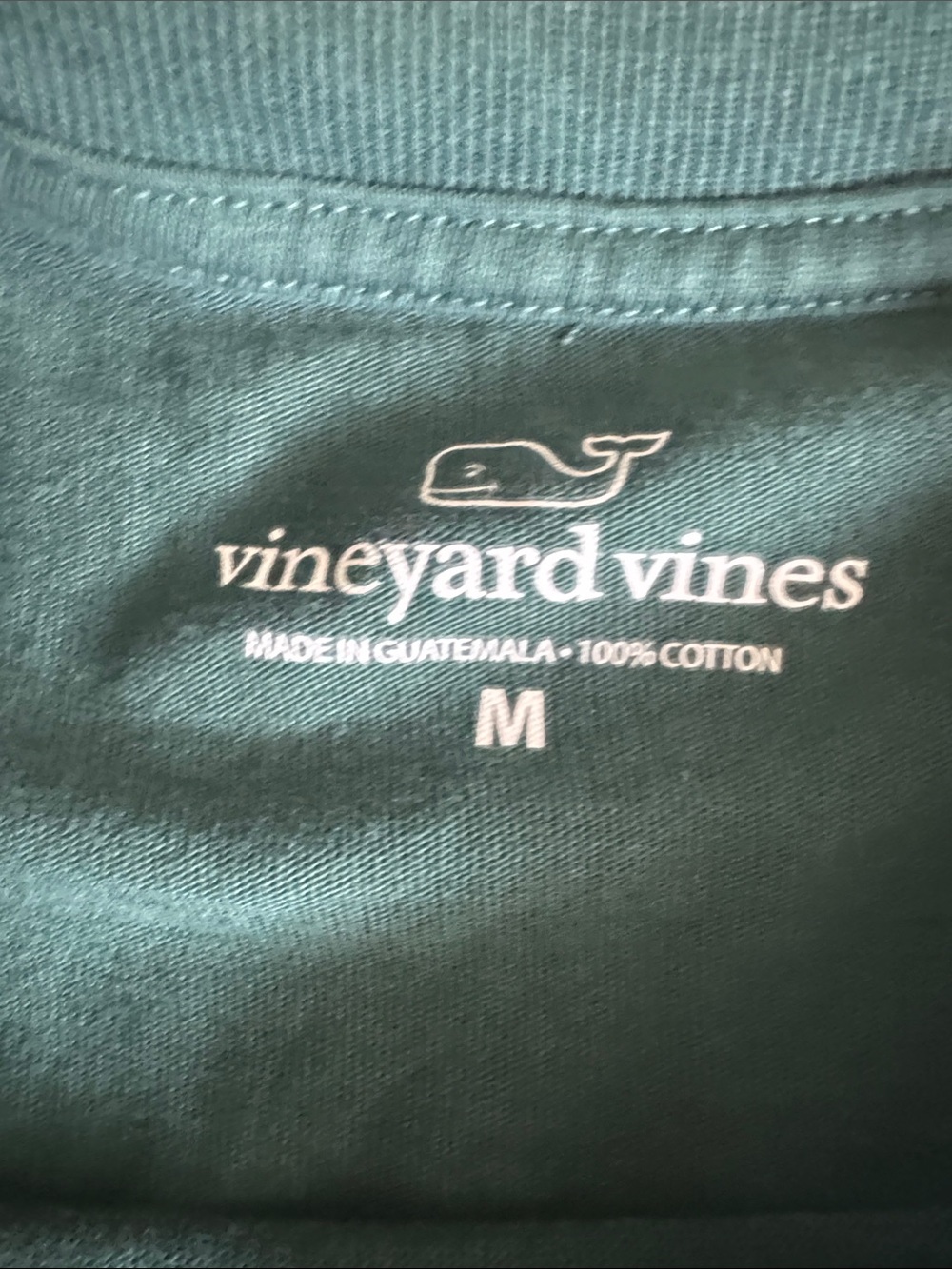 Vineyard Vines Masters Green Gold Tee with White Whale and Red Flag - Picture 3 of 4
